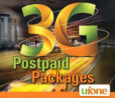 Ufone 3G packages for postpaid customers